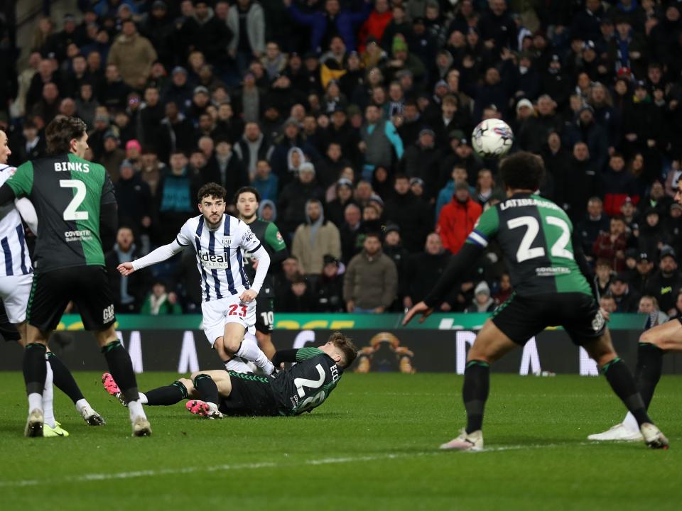 Mikey Johnston shoots and scores against Coventry 