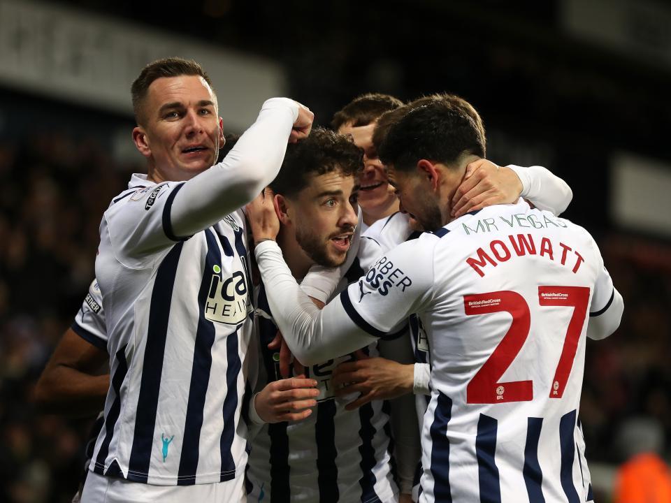Mikey Johnston celebrates his goal against Coventry with Jed Wallace and Alex Mowatt