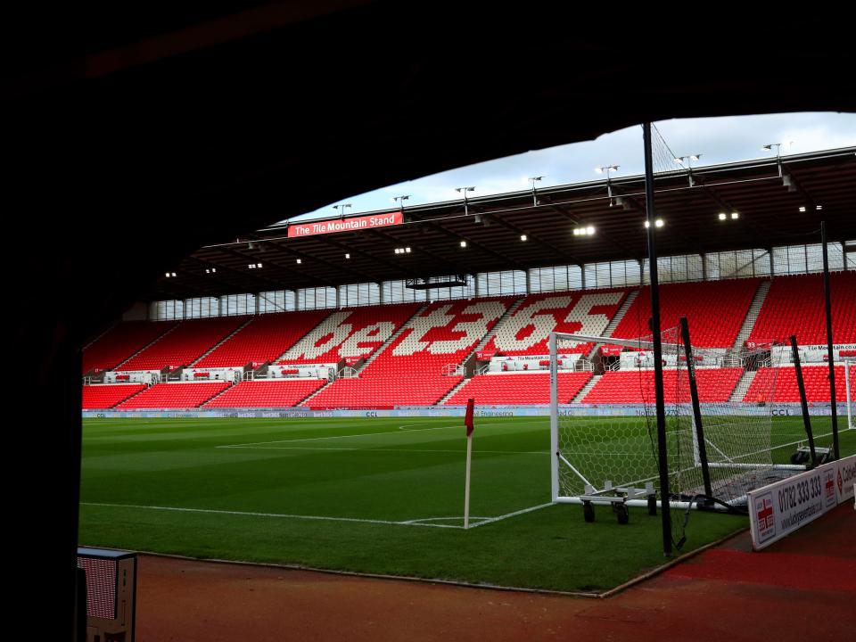 A general view of the bet365 Stadium from the mouth of the tunnel