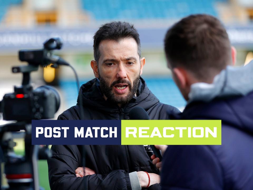 Carlos Corberán is interviewed after Albion's draw against Millwall