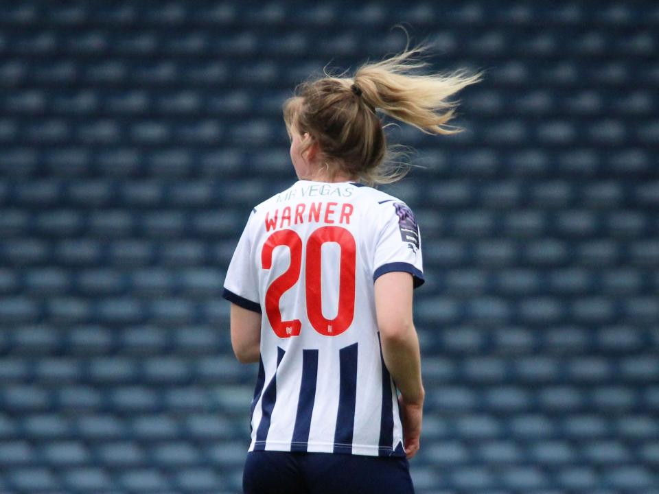 Phoebe Warner in home Albion colours.