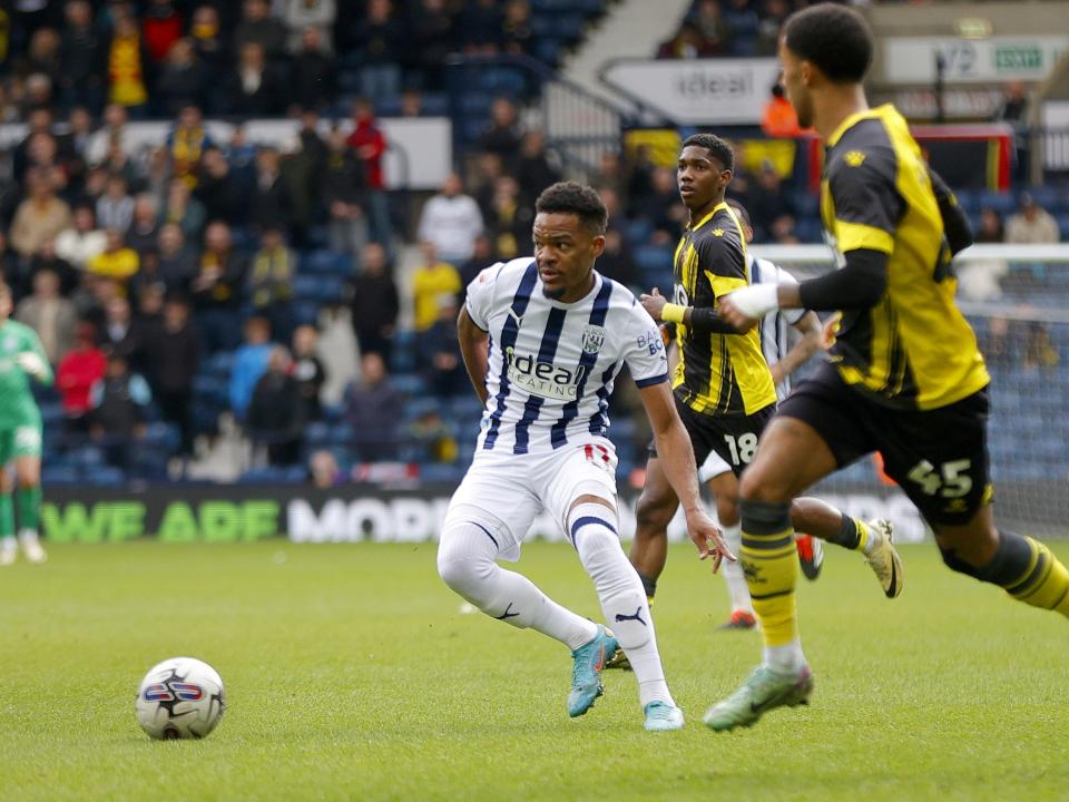 Grady Diangana on the ball against Watford 