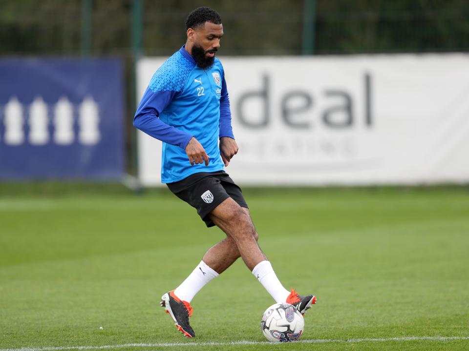 Albion players in training.