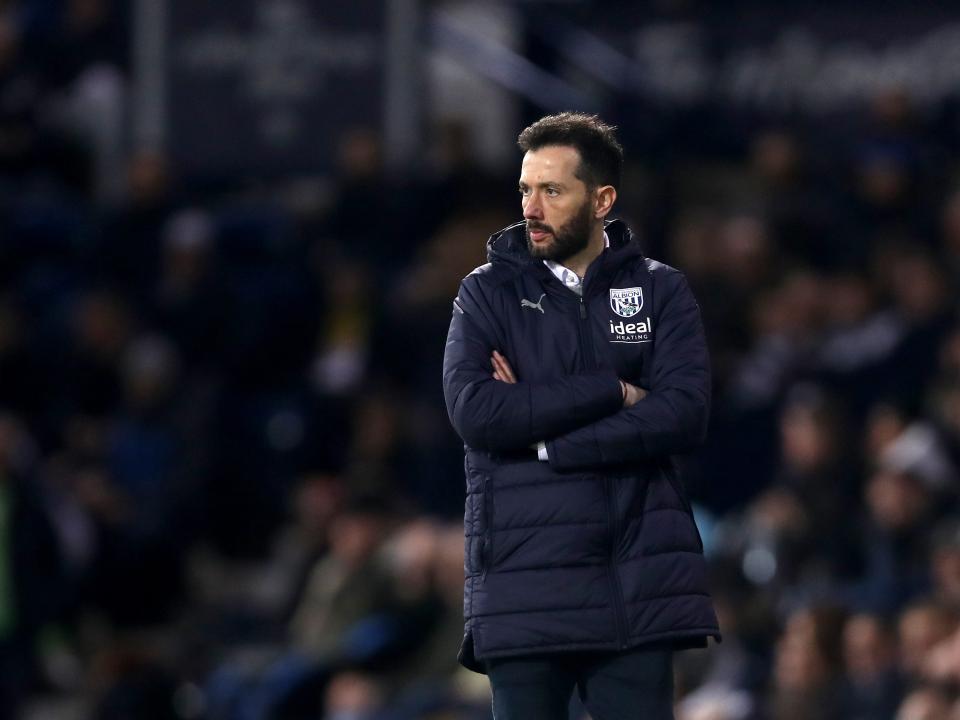 Carlos Corberán on the sidelines during Albion's clash with Rotherham United