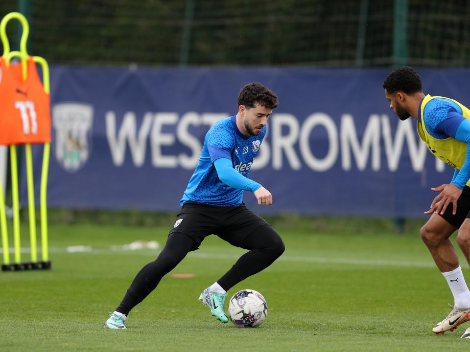 Albion players in training.