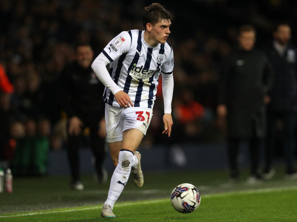 Tom Fellows on the ball against Rotherham United