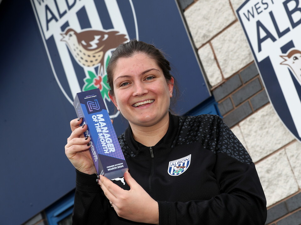 Siobhan Hodgetts-Still with her Manager of the Month award.