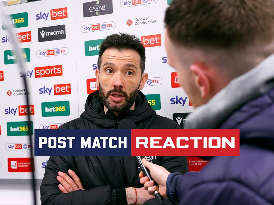Carlos Corberán is interviewed after Albion's draw against Stoke