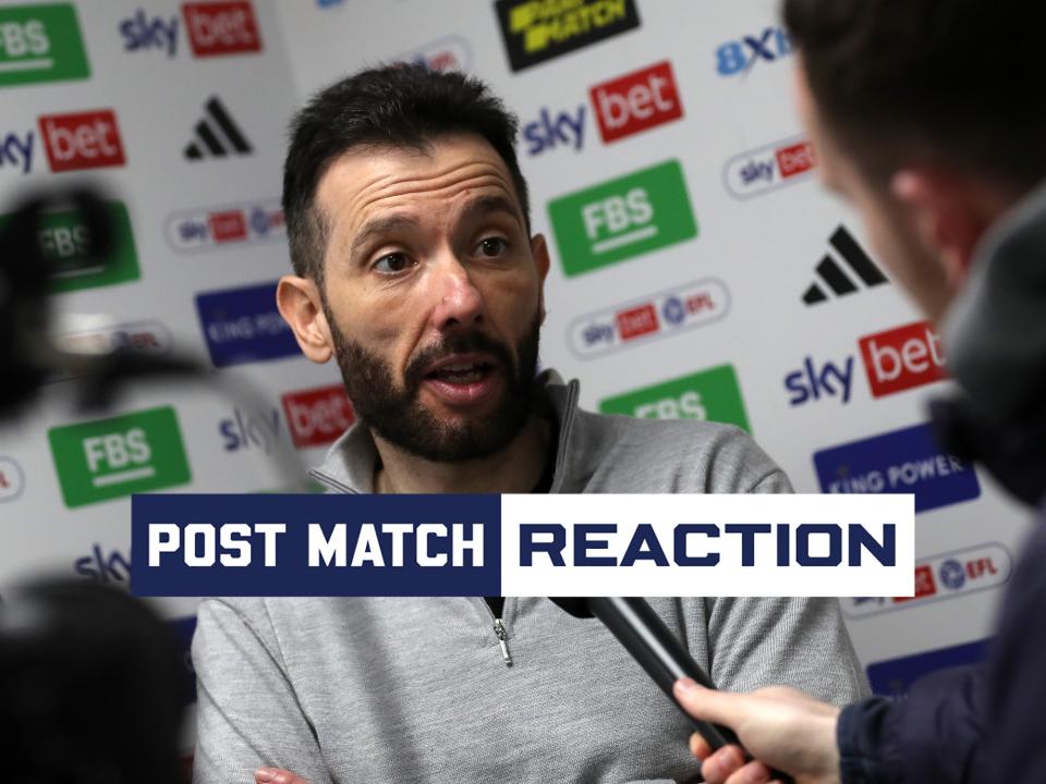 Carlos Corberán is interviewed after Albion's defeat at Leicester