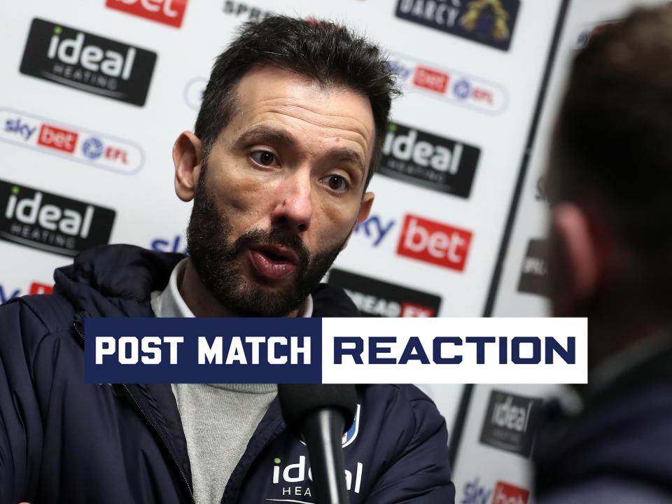 Carlos Corberán is interviewed after Albion's win against Rotherham 