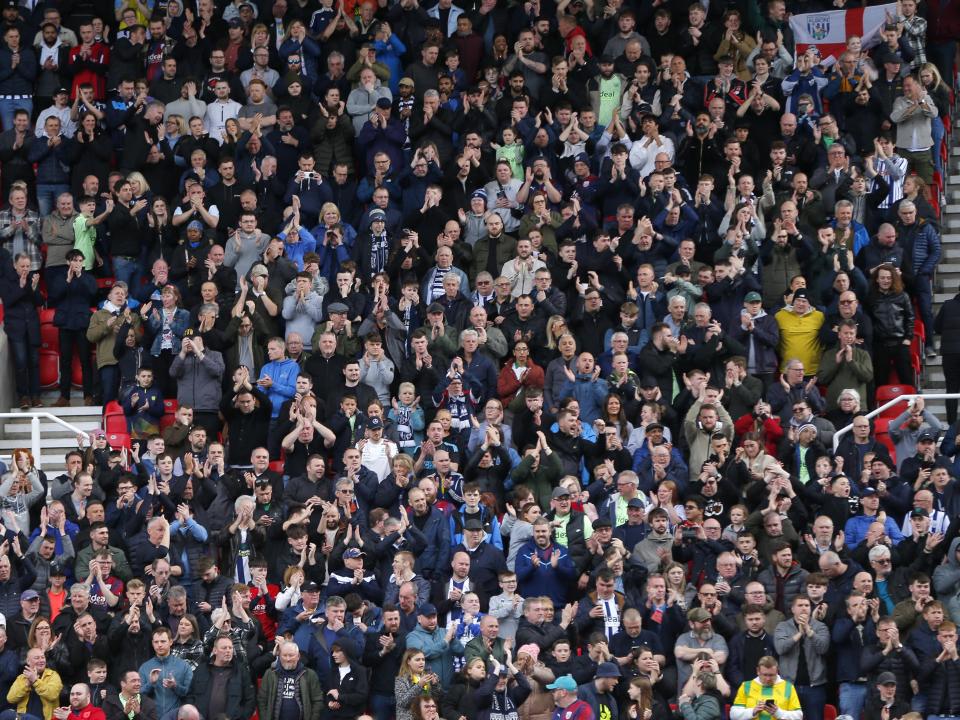 A general view of West Bromwich Albion fans