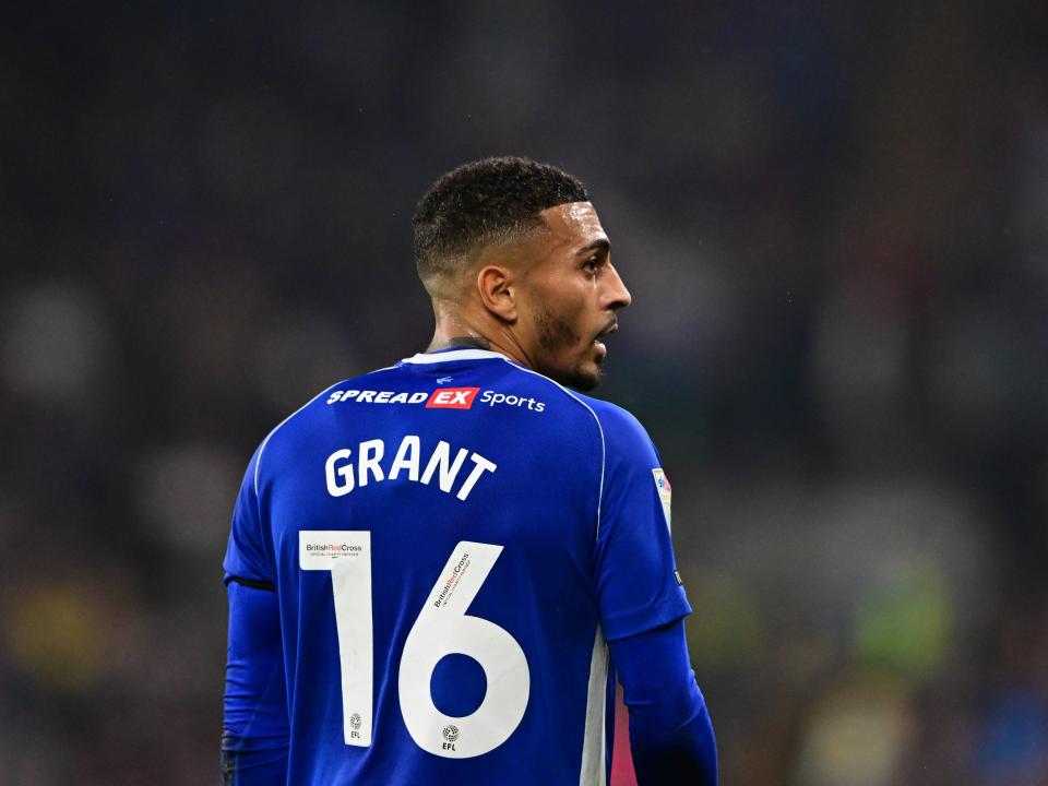 Karlan Grant in action for Cardiff City.