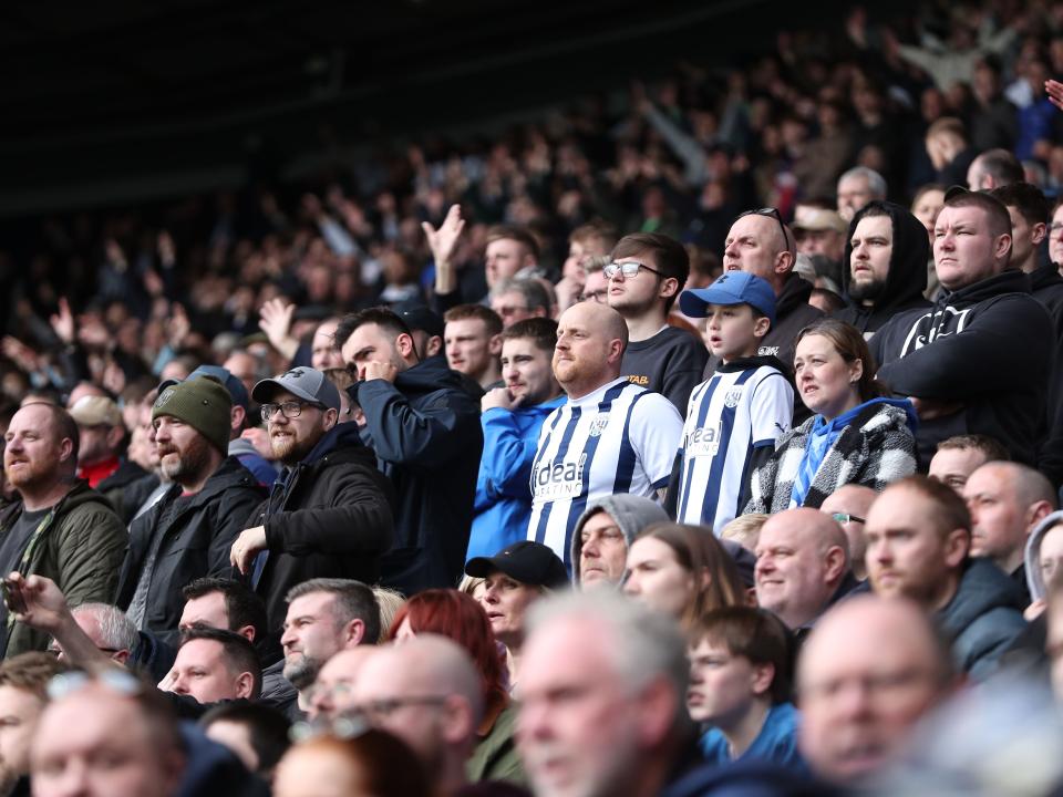 A general view of Albion fans at The Hawthorns during the game against Watford 