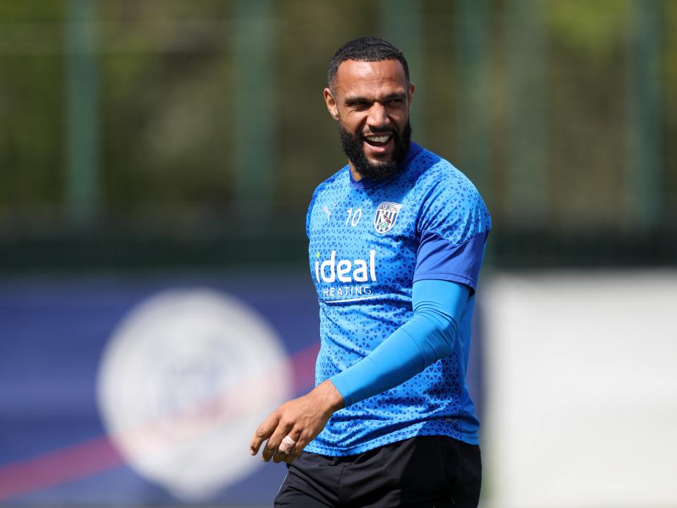 Matty Phillips smiling in training