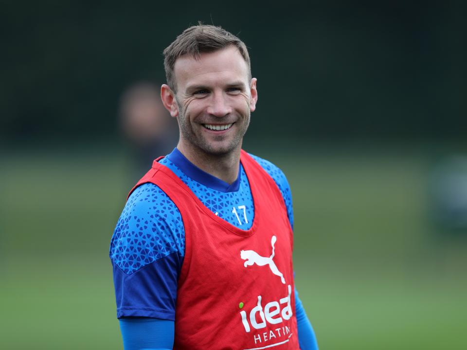 Andi Weimann smiling during a training session