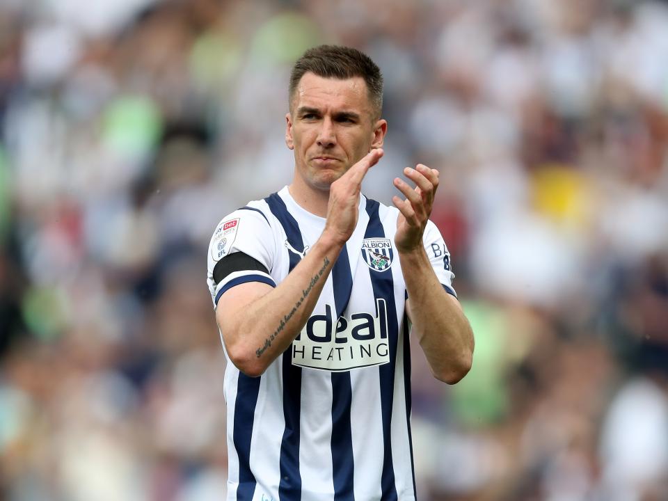 Jed Wallace applauding supporters after the full-time whistle against Southampton