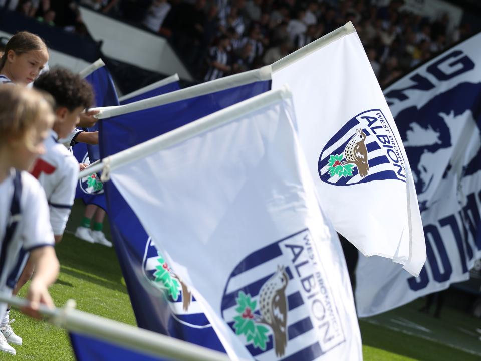 WBA flags at The Hawthorns before the game against Southampton