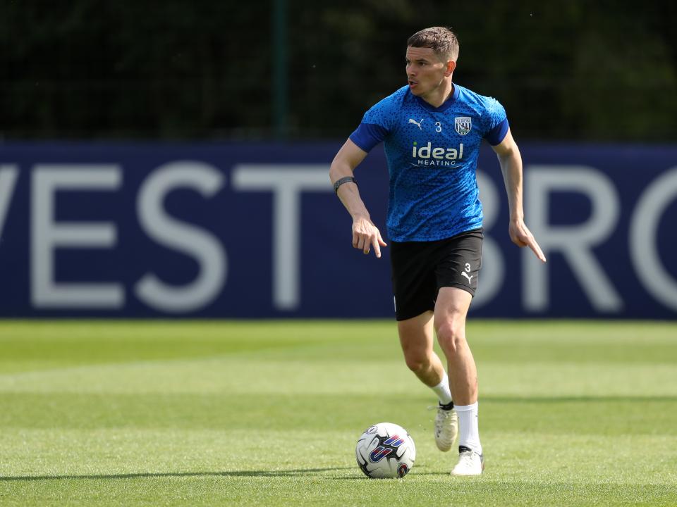 Conor Townsend on the ball during training