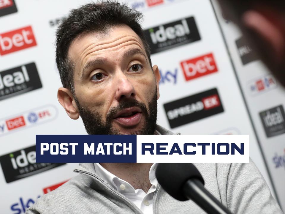 Carlos Corberán is interviewed after Albion's win against Preston 