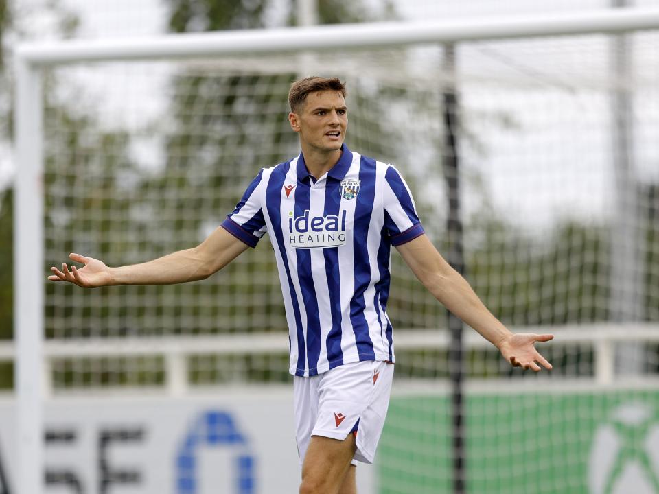 An image of Caleb Taylor during Albion's friendly against Peterborough