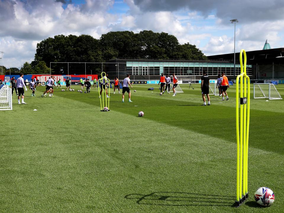 A general view of a training session at St. George's Park