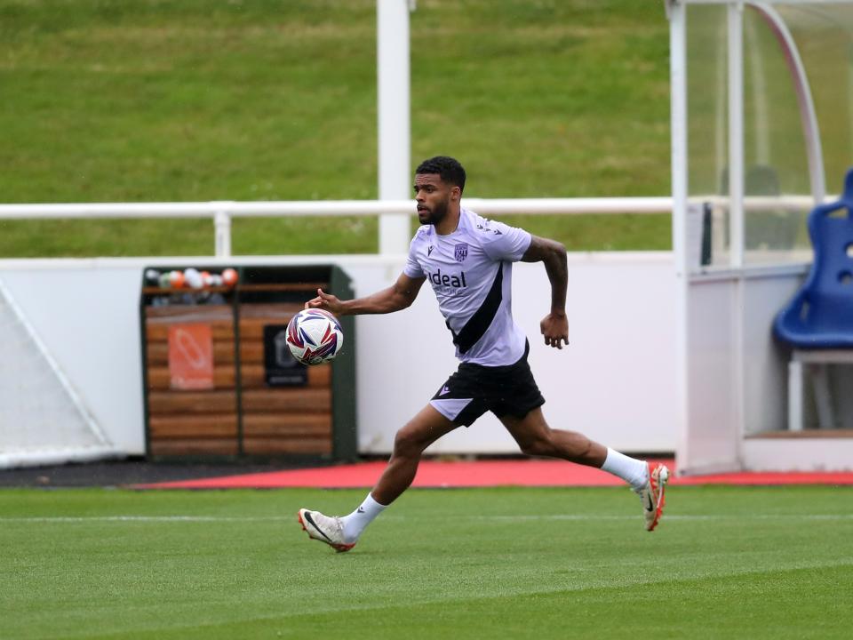 Darnell Furlong on the ball during a training session at St. George's Park