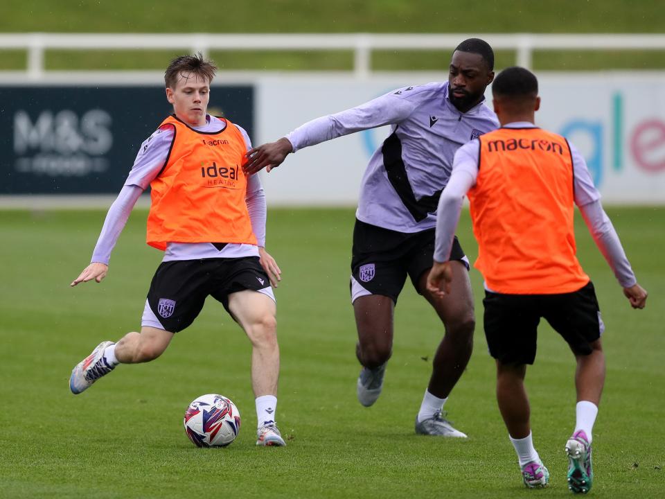 Fenton Heard on the ball during a training session at St. George's Park
