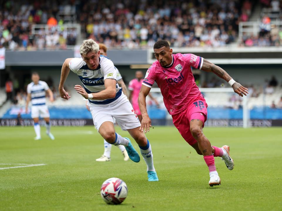 Karlan Grant chasing the ball at QPR 