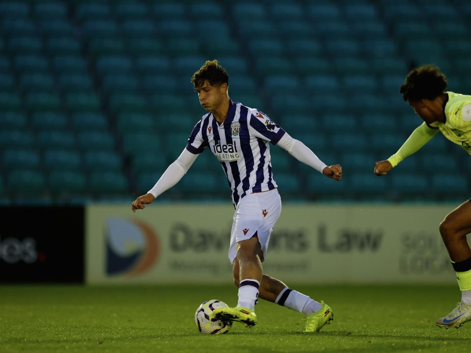 Albion in action against Southampton, in home colours.