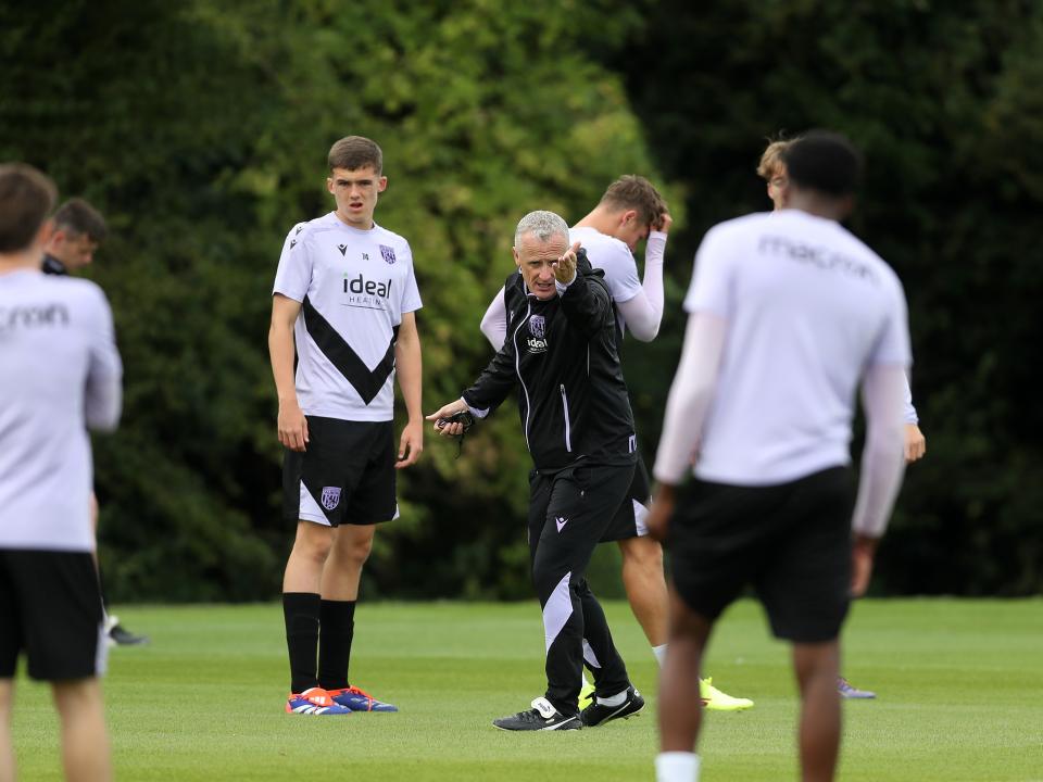 A photo of U21s boss Rich Beale in training at the club's training ground