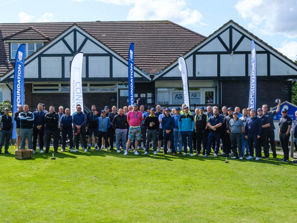Concept Flooring players outside Sandwell Park Golf Club.