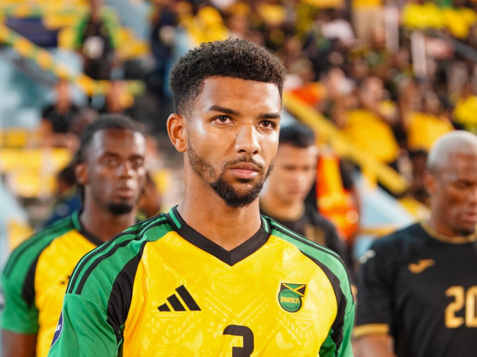 Mason Holgate in action for Jamaica.