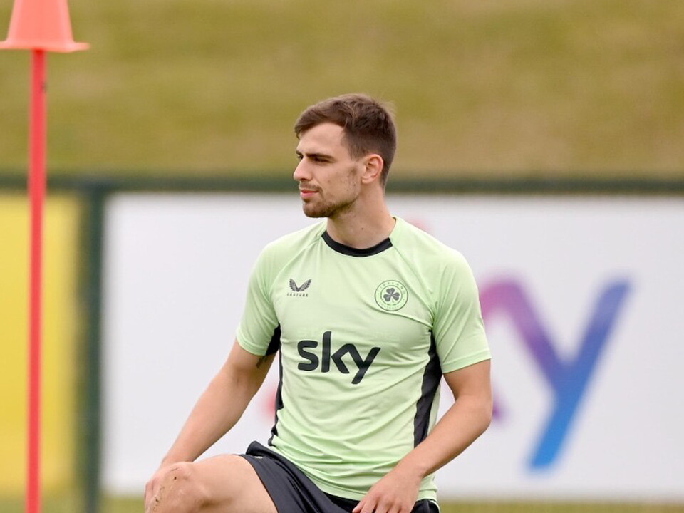 Jayson Molumby in Republic of Ireland training.