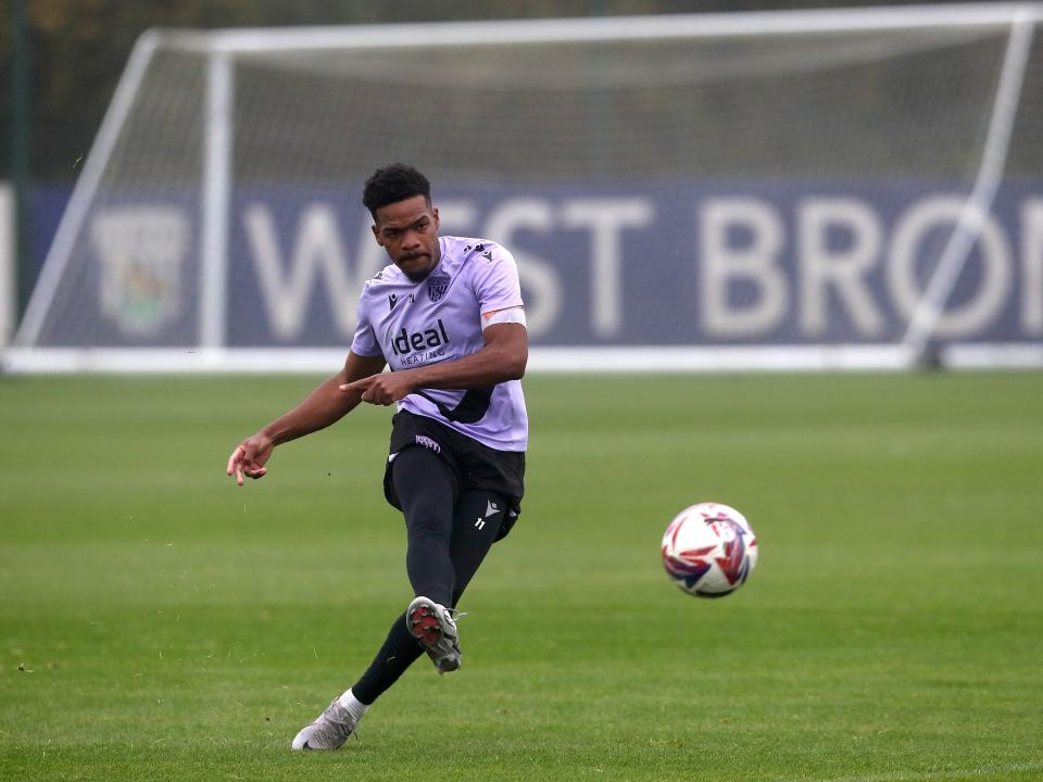 Grady Giangana striking a ball during training 