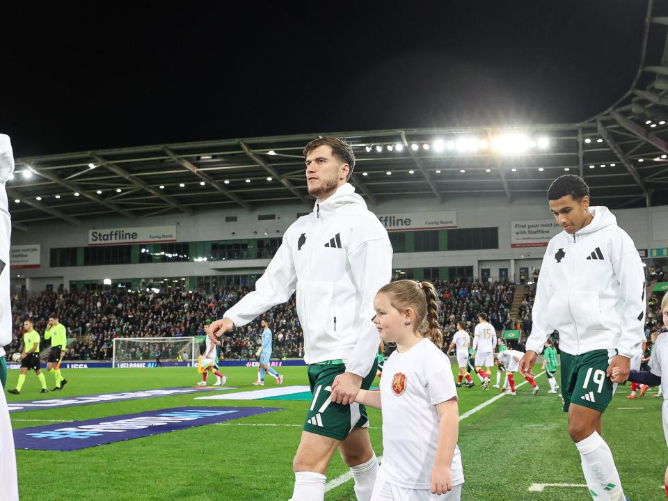 Paddy McNair in Northern Ireland gear.