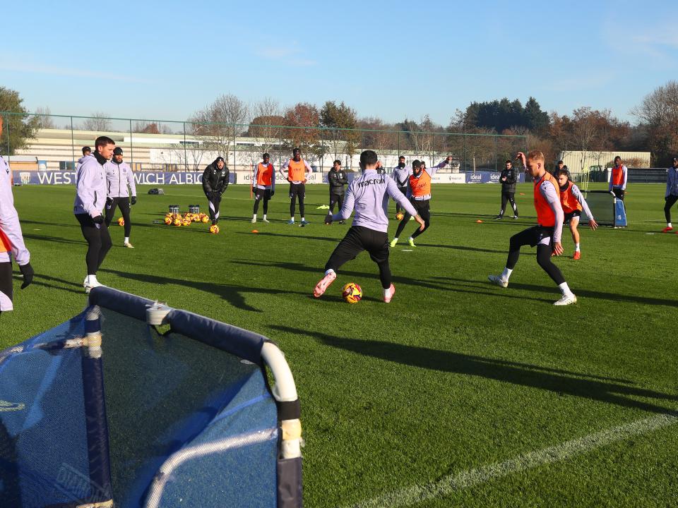 A general view of a small-sided game during training 