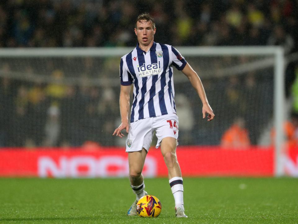 Torbjørn Heggem on the ball against Norwich City 