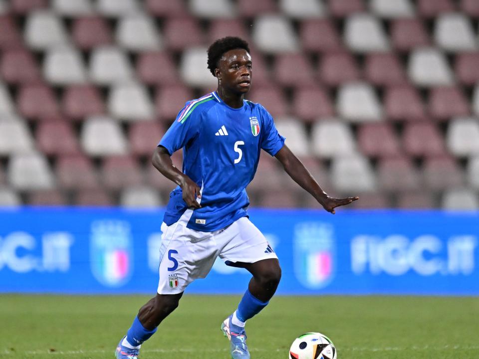 A photo of Albion U18s player Dauda Iddrisa in action for Italy's U17s