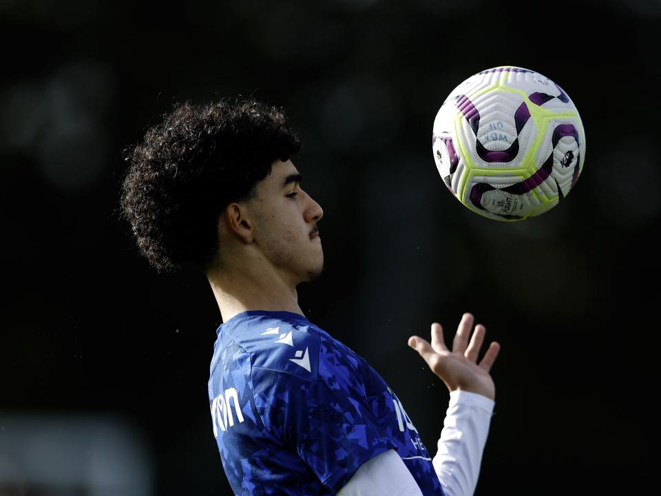 A photo of U18 defender Adam Letlat in 2024/25 warmup gear