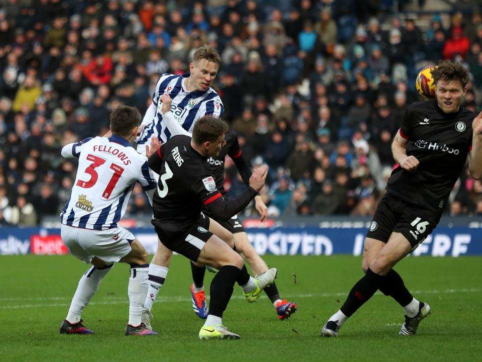 Torbjørn Heggem in action against Bristol City