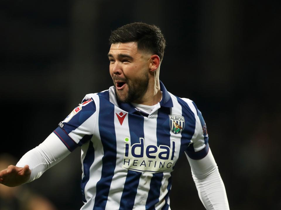 Alex Mowatt celebrates scoring against Coventry City 