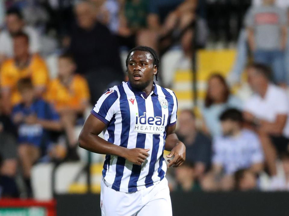 A photo of Albion forward Reyes Cleary in the 2024/25 home kit