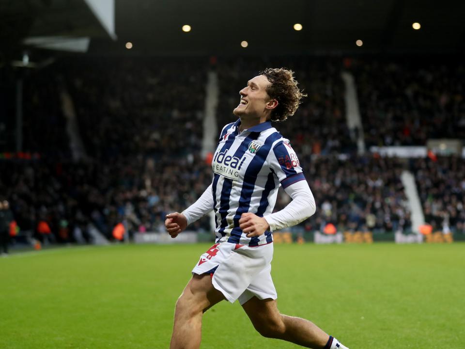 Callum Styles celebrates scoring against Preston