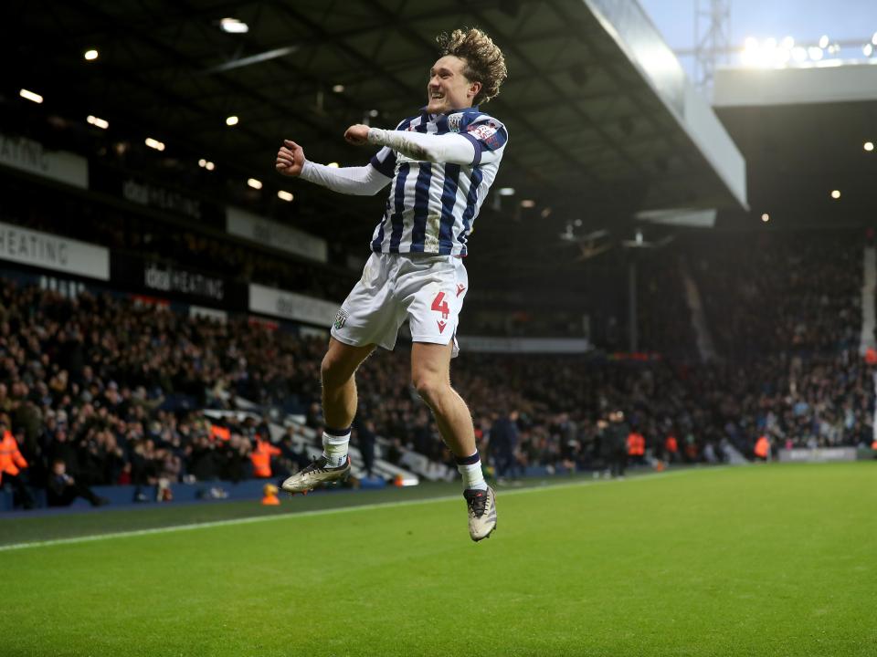Callum Styles celebrates scoring against Preston
