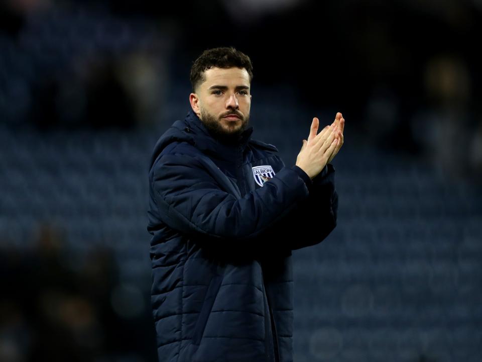 Mikey Johnston applauding Albion fans after the win over Preston