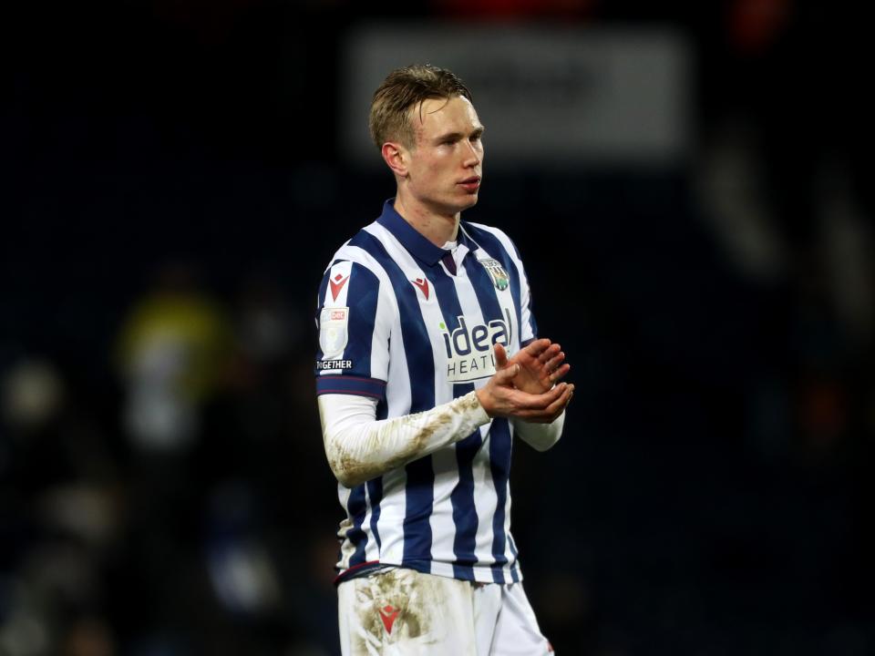 Torbjørn Heggem applauding Albion fans after the win over Preston