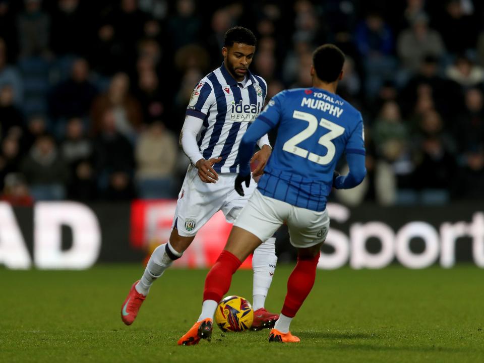 Darnell Furlong in action against Portsmouth