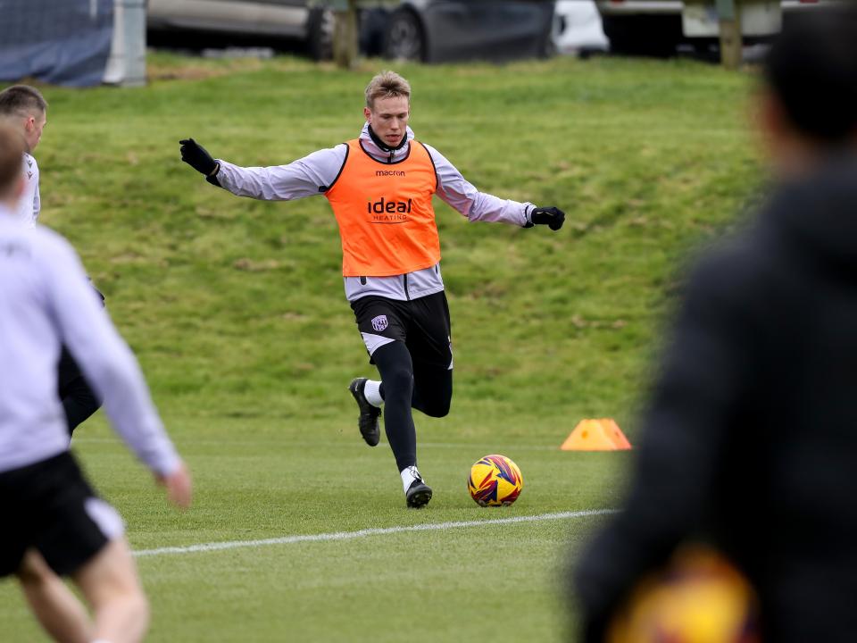 Torbjørn Heggem on the ball during a training session
