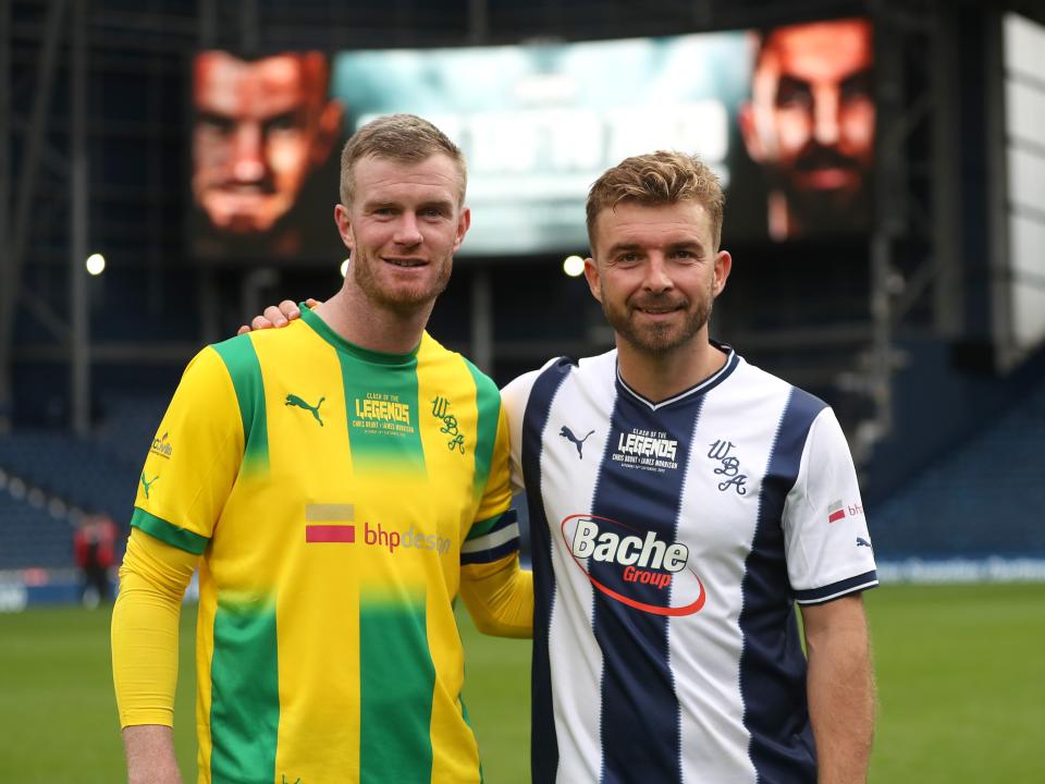 Chris Brunt and James Morrison at The Hawthorns.