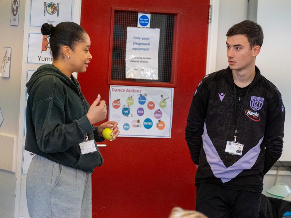 Shanice and Owen at teacher CPD.